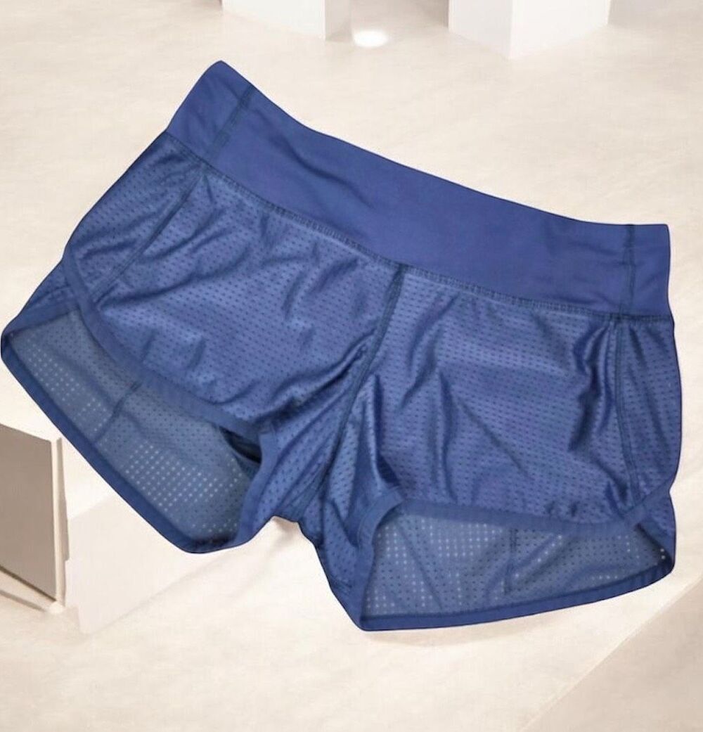Lululemon Athletica Speed Shorts Mesh Navy Blue Size 10